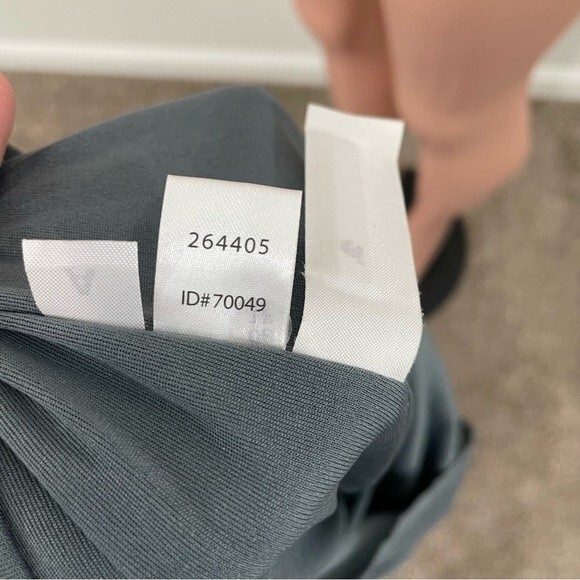 NWT Loft Sleeveless Wrap Dress Size SMALL Asymmetric Ruffle Hem Gray 100% Modal - Picture 7 of 8